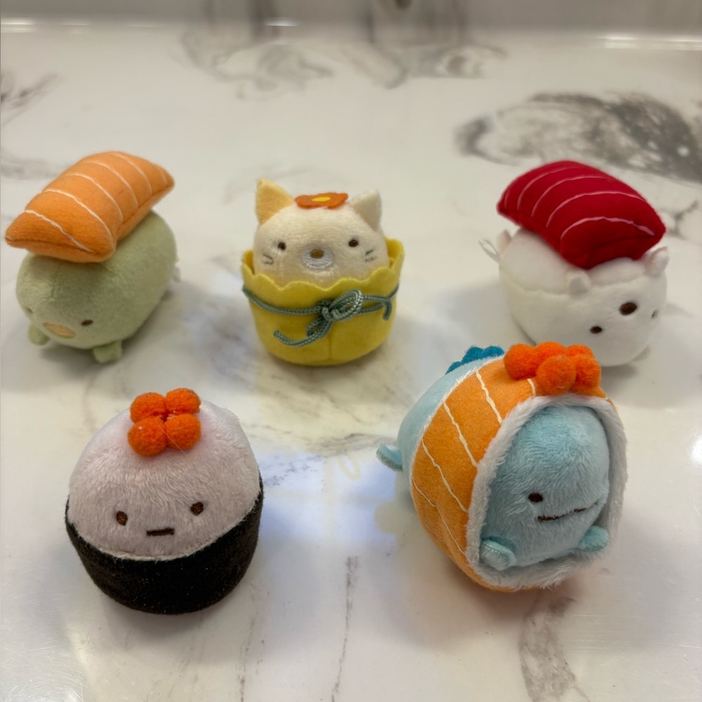 Sumikko Gurashi Sushi Plush Bowl Set | San-X Japanese Kawaii Plush - Picture 2 of 13